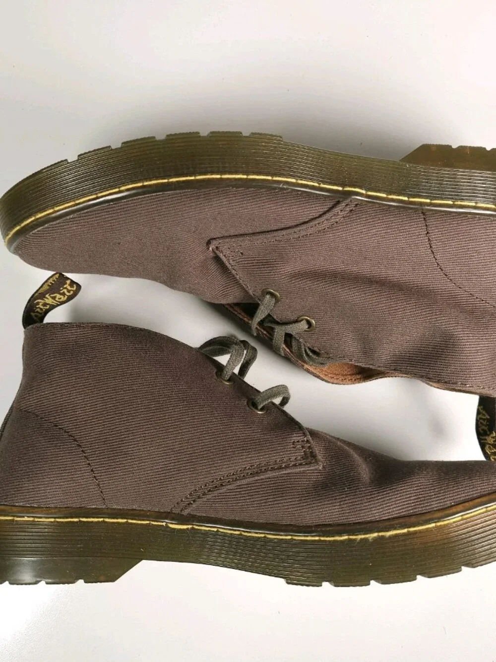DR. MARTENS Mayport Brown Twill Canvas Desert Boot Men's 7 Women's 8